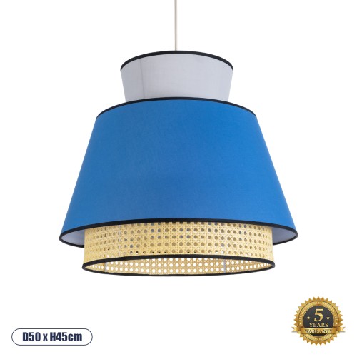 GLOBOSTAR® SAIGE 01918 Boho Κρεμαστό Φωτιστικό Οροφής με Ντουί 1 x E27 AC 220-240V IP20 - Πολύχρωμο - Μ50 x Π50 x Υ45cm
