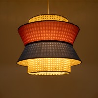 GLOBOSTAR® SAIGE 01919 Boho Κρεμαστό Φωτιστικό Οροφής με Ντουί 1 x E27 AC 220-240V IP20 - Πολύχρωμο - Μ50 x Π50 x Υ43cm