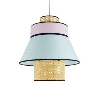 GLOBOSTAR® SAIGE 01920 Boho Κρεμαστό Φωτιστικό Οροφής με Ντουί 1 x E27 AC 220-240V IP20 - Πολύχρωμο - Μ50 x Π50 x Υ54cm