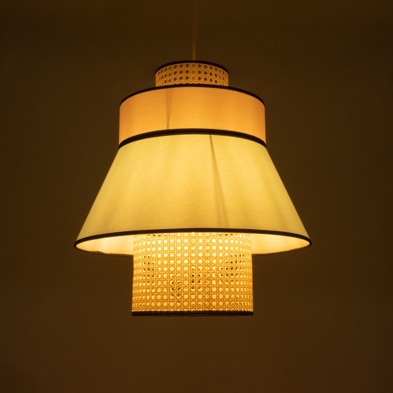 GLOBOSTAR® SAIGE 01920 Boho Κρεμαστό Φωτιστικό Οροφής με Ντουί 1 x E27 AC 220-240V IP20 - Πολύχρωμο - Μ50 x Π50 x Υ54cm