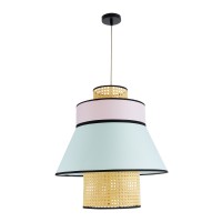 GLOBOSTAR® SAIGE 01920 Boho Κρεμαστό Φωτιστικό Οροφής με Ντουί 1 x E27 AC 220-240V IP20 - Πολύχρωμο - Μ50 x Π50 x Υ54cm
