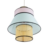 GLOBOSTAR® SAIGE 01920 Boho Κρεμαστό Φωτιστικό Οροφής με Ντουί 1 x E27 AC 220-240V IP20 - Πολύχρωμο - Μ50 x Π50 x Υ54cm