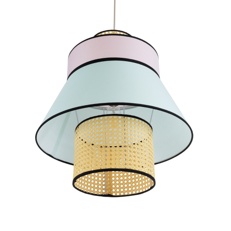 GLOBOSTAR® SAIGE 01920 Boho Κρεμαστό Φωτιστικό Οροφής με Ντουί 1 x E27 AC 220-240V IP20 - Πολύχρωμο - Μ50 x Π50 x Υ54cm