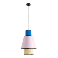 GLOBOSTAR® SAIGE 01921 Boho Κρεμαστό Φωτιστικό Οροφής με Ντουί 1 x E27 AC 220-240V IP20 - Πολύχρωμο - Μ30 x Π30 x Υ48cm