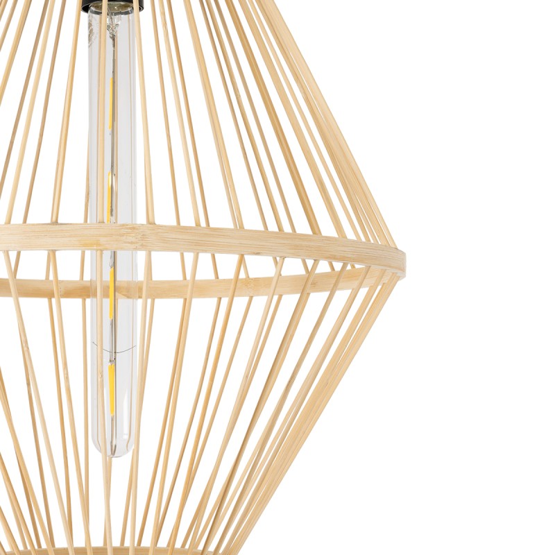 GLOBOSTAR® YOSHI 01928 Boho Κρεμαστό Φωτιστικό Οροφής με Ντουί 1 x E27 AC 220-240V IP20 - Μπεζ - Μ35 x Π35 x Υ60cm