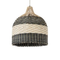 GLOBOSTAR® BARBADOS 01944 Boho Κρεμαστό Φωτιστικό Οροφής με Ντουί 1 x E27 AC 220-240V IP20 - Μπεζ & Λαδί - Μ40 x Π40 x Υ45cm