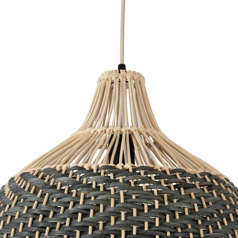 GLOBOSTAR® BARBADOS 01944 Boho Κρεμαστό Φωτιστικό Οροφής με Ντουί 1 x E27 AC 220-240V IP20 - Μπεζ & Λαδί - Μ40 x Π40 x Υ45cm