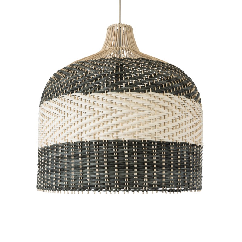 GLOBOSTAR® BARBADOS 01945 Boho Κρεμαστό Φωτιστικό Οροφής με Ντουί 1 x E27 AC 220-240V IP20 - Μπεζ & Λαδί - Μ60 x Π60 x Υ60cm