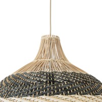 GLOBOSTAR® BARBADOS 01947 Boho Κρεμαστό Φωτιστικό Οροφής με Ντουί 1 x E27 AC 220-240V IP20 - Μπεζ & Λαδί - Μ60 x Π60 x Υ60cm