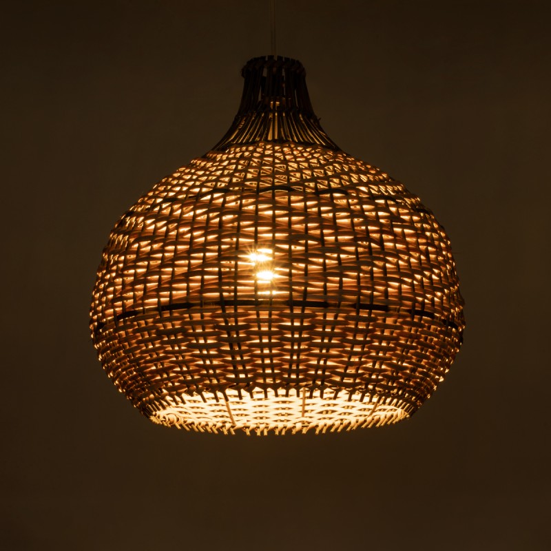 GLOBOSTAR® SEYCHELLES 01948 Boho Κρεμαστό Φωτιστικό Οροφής με Ντουί 1 x E27 AC 220-240V IP20 - Καφέ & Λαδί - Μ40 x Π40 x Υ40cm