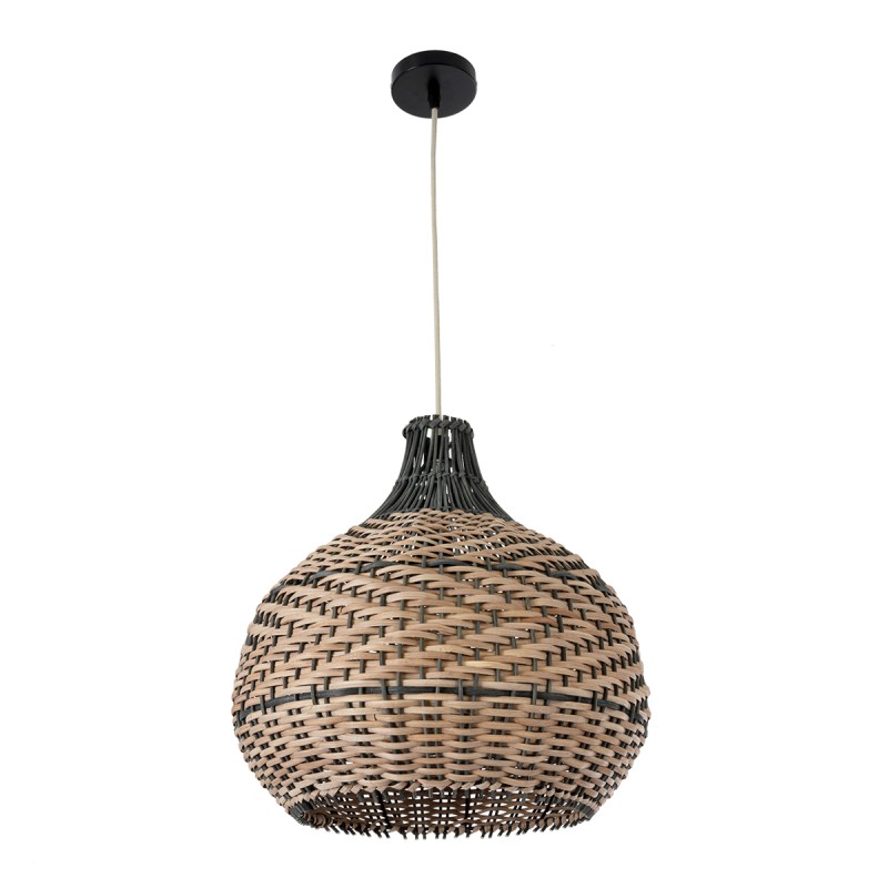GLOBOSTAR® SEYCHELLES 01948 Boho Κρεμαστό Φωτιστικό Οροφής με Ντουί 1 x E27 AC 220-240V IP20 - Καφέ & Λαδί - Μ40 x Π40 x Υ40cm