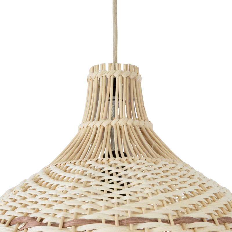 GLOBOSTAR® SANTACRUZ 01950 Boho Κρεμαστό Φωτιστικό Οροφής με Ντουί 1 x E27 AC 220-240V IP20 - Μπεζ & Καφέ - Μ40 x Π40 x Υ40cm
