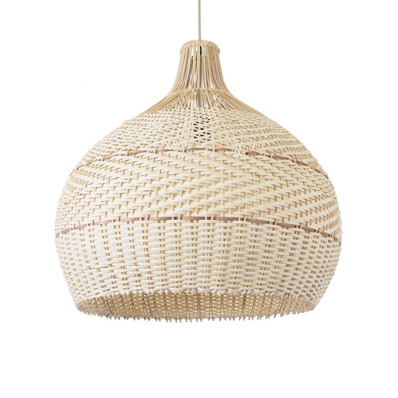 GLOBOSTAR® SANTACRUZ 01951 Boho Κρεμαστό Φωτιστικό Οροφής με Ντουί 1 x E27 AC 220-240V IP20 - Μπεζ & Καφέ - Μ60 x Π60 x Υ60cm