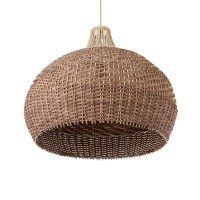 GLOBOSTAR® PANAMA 01953 Boho Κρεμαστό Φωτιστικό Οροφής με Ντουί 1 x E27 AC 220-240V IP20 - Μπεζ & Καφέ - Μ60 x Π60 x Υ60cm