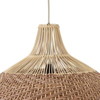 GLOBOSTAR® PANAMA 01953 Boho Κρεμαστό Φωτιστικό Οροφής με Ντουί 1 x E27 AC 220-240V IP20 - Μπεζ & Καφέ - Μ60 x Π60 x Υ60cm