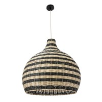 GLOBOSTAR® JAMAICA 01955 Boho Κρεμαστό Φωτιστικό Οροφής με Ντουί 1 x E27 AC 220-240V IP20 - Μπεζ & Λαδί - Μ60 x Π60 x Υ60cm