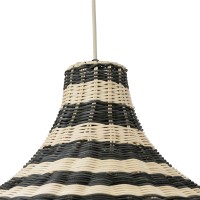 GLOBOSTAR® JAMAICA 01955 Boho Κρεμαστό Φωτιστικό Οροφής με Ντουί 1 x E27 AC 220-240V IP20 - Μπεζ & Λαδί - Μ60 x Π60 x Υ60cm