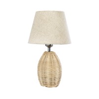 GLOBOSTAR® HASUMI 01956 Boho Επιτραπέζιο Φωτιστικό Πορτατίφ με Ντουί 1 x E27 AC 220-240V IP20 - Μπεζ - Μ23 x Π23 x Υ40cm