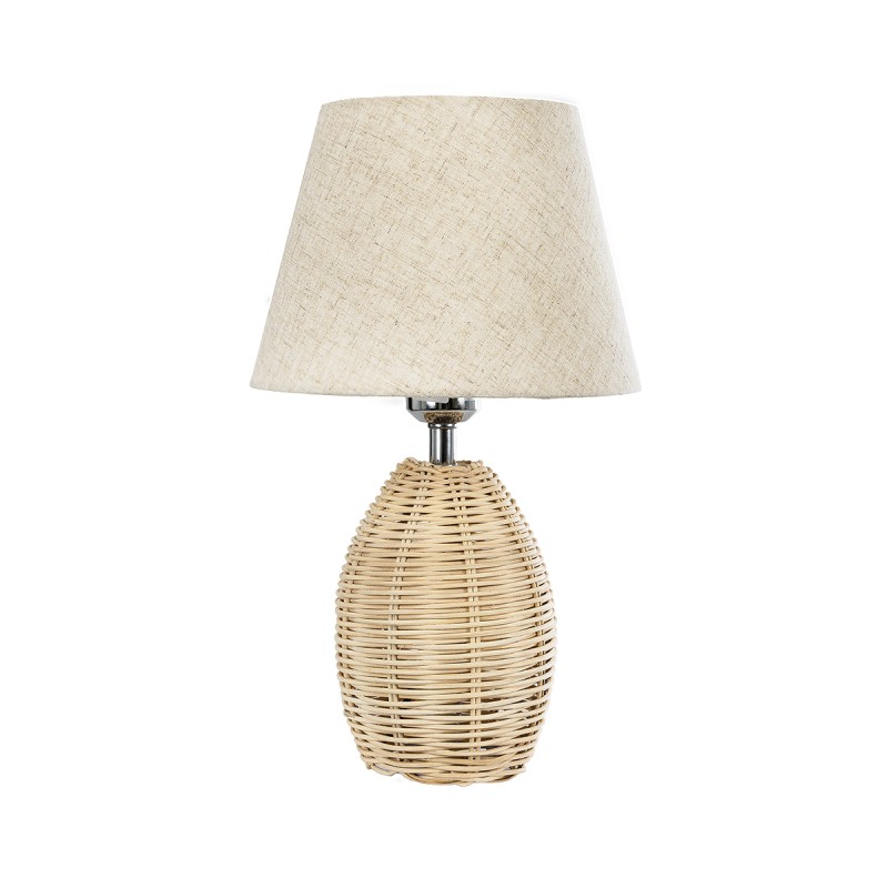 GLOBOSTAR® HASUMI 01956 Boho Επιτραπέζιο Φωτιστικό Πορτατίφ με Ντουί 1 x E27 AC 220-240V IP20 - Μπεζ - Μ23 x Π23 x Υ40cm