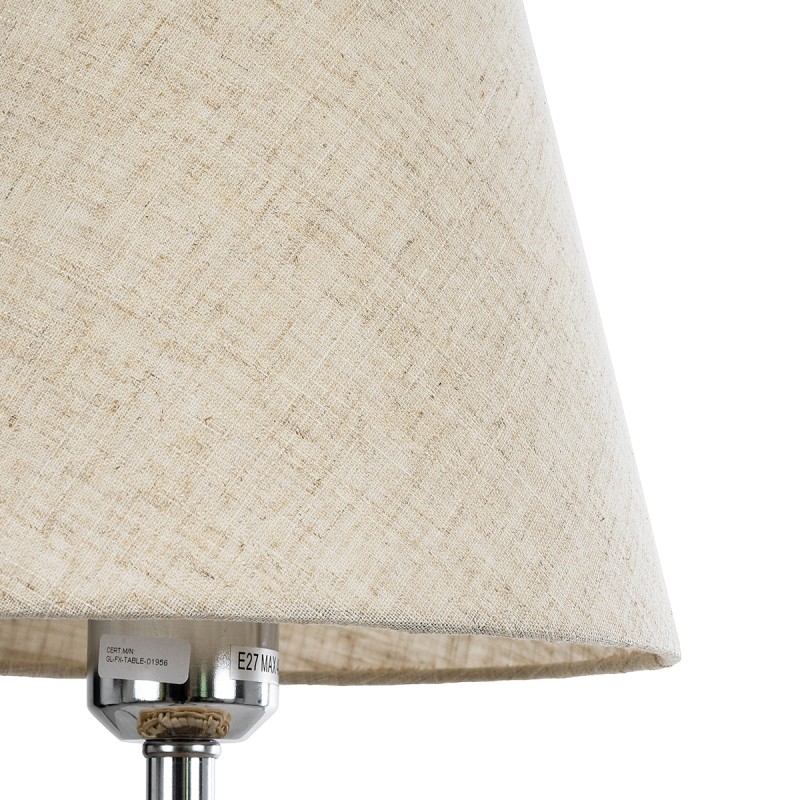 GLOBOSTAR® HASUMI 01956 Boho Επιτραπέζιο Φωτιστικό Πορτατίφ με Ντουί 1 x E27 AC 220-240V IP20 - Μπεζ - Μ23 x Π23 x Υ40cm