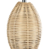 GLOBOSTAR® HASUMI 01956 Boho Επιτραπέζιο Φωτιστικό Πορτατίφ με Ντουί 1 x E27 AC 220-240V IP20 - Μπεζ - Μ23 x Π23 x Υ40cm