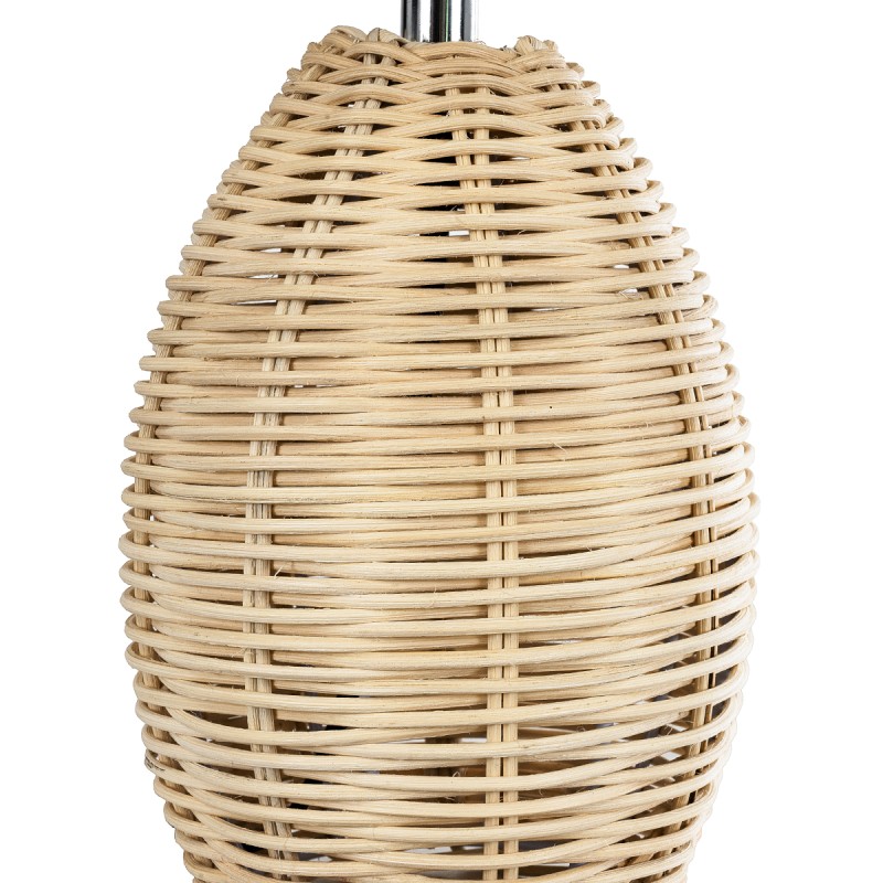 GLOBOSTAR® HASUMI 01956 Boho Επιτραπέζιο Φωτιστικό Πορτατίφ με Ντουί 1 x E27 AC 220-240V IP20 - Μπεζ - Μ23 x Π23 x Υ40cm