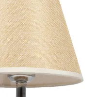 GLOBOSTAR® HASUMI 01957 Boho Επιτραπέζιο Φωτιστικό Πορτατίφ με Ντουί 1 x E27 AC 220-240V IP20 - Μπεζ & Λευκό - Μ19 x Π19 x Υ30cm