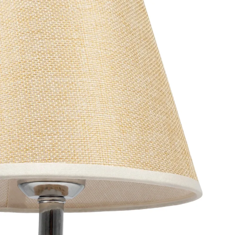 GLOBOSTAR® HASUMI 01957 Boho Επιτραπέζιο Φωτιστικό Πορτατίφ με Ντουί 1 x E27 AC 220-240V IP20 - Μπεζ & Λευκό - Μ19 x Π19 x Υ30cm