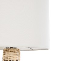 GLOBOSTAR® HASUMI 01959 Boho Επιτραπέζιο Φωτιστικό Πορτατίφ με Ντουί 1 x E27 AC 220-240V IP20 - Μπεζ & Λευκό - Μ30 x Π30 x Υ50cm