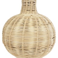 GLOBOSTAR® HASUMI 01959 Boho Επιτραπέζιο Φωτιστικό Πορτατίφ με Ντουί 1 x E27 AC 220-240V IP20 - Μπεζ & Λευκό - Μ30 x Π30 x Υ50cm