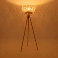 GLOBOSTAR® POPPY 01983 Boho Επιδαπέδιο Φωτιστικό με Ντουί 1 x E27 AC 220-240V IP20 - Μπεζ - Μ58 x Π58 x Υ143cm