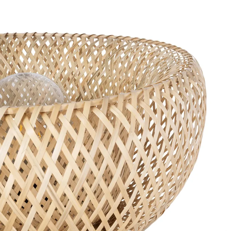 GLOBOSTAR® POPPY 01983 Boho Επιδαπέδιο Φωτιστικό με Ντουί 1 x E27 AC 220-240V IP20 - Μπεζ - Μ58 x Π58 x Υ143cm