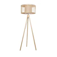GLOBOSTAR® POPPY 01988 Boho Επιδαπέδιο Φωτιστικό με Ντουί 1 x E27 AC 220-240V IP20 - Μπεζ - Μ58 x Π58 x Υ145cm