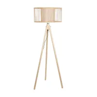 GLOBOSTAR® POPPY 01988 Boho Επιδαπέδιο Φωτιστικό με Ντουί 1 x E27 AC 220-240V IP20 - Μπεζ - Μ58 x Π58 x Υ145cm