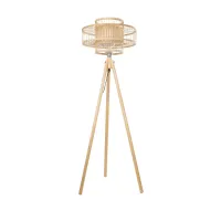 GLOBOSTAR® POPPY 01989 Boho Επιδαπέδιο Φωτιστικό με Ντουί 1 x E27 AC 220-240V IP20 - Μπεζ - Μ58 x Π58 x Υ149cm
