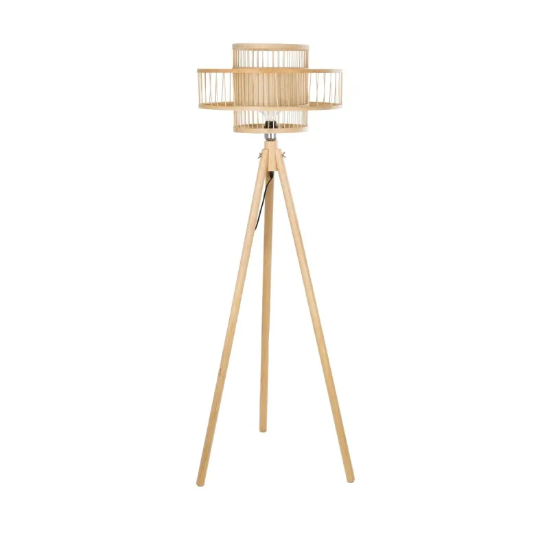 GLOBOSTAR® POPPY 01989 Boho Επιδαπέδιο Φωτιστικό με Ντουί 1 x E27 AC 220-240V IP20 - Μπεζ - Μ58 x Π58 x Υ149cm