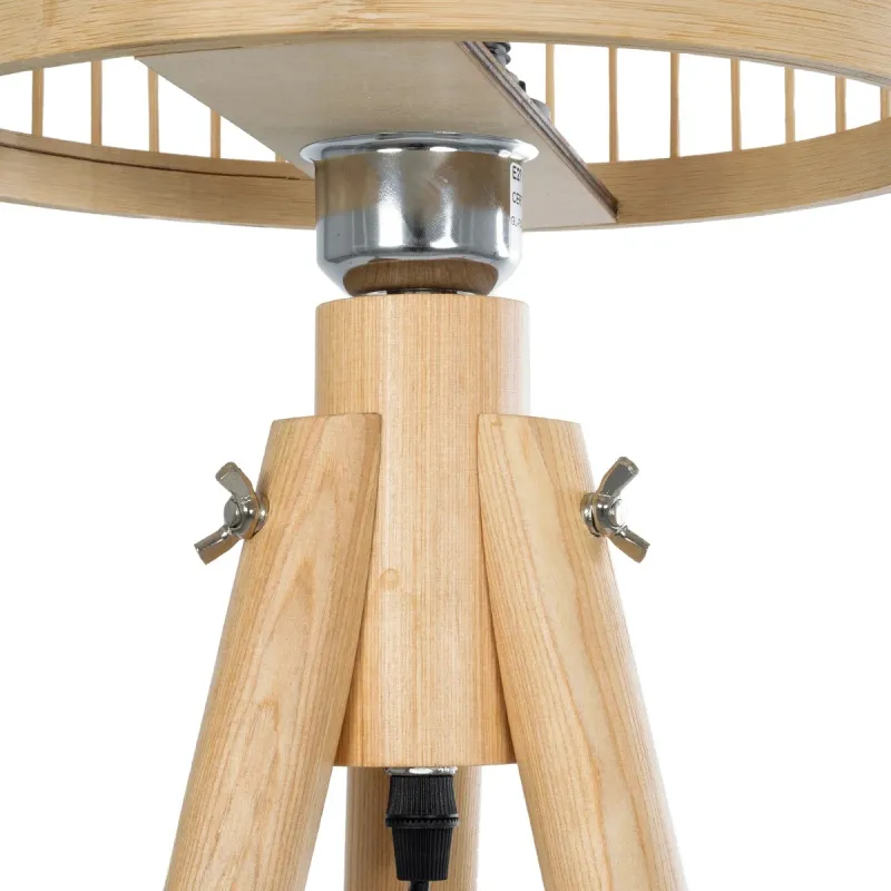 GLOBOSTAR® POPPY 01989 Boho Επιδαπέδιο Φωτιστικό με Ντουί 1 x E27 AC 220-240V IP20 - Μπεζ - Μ58 x Π58 x Υ149cm
