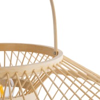 GLOBOSTAR® SORENIA 02005 Boho Επιδαπέδιο Φωτιστικό Πορτατίφ με Ντουί 1 x E27 AC 220-240V IP20 - Μπεζ - Μ50 x Π50 x Υ18cm