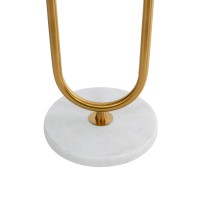 GLOBOSTAR® CORDELIA 02025 Μοντέρνο Επιδαπέδιο Φωτιστικό με Ντουί 1 x E27 AC 220-240V IP20 - Χρυσό & Λευκό - Μ30 x Π38 x Υ180cm