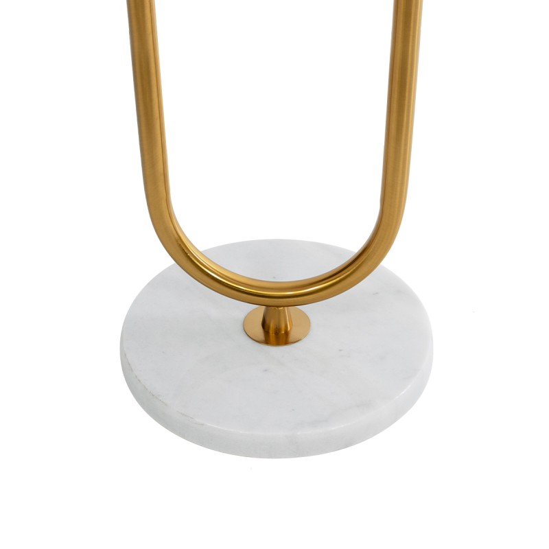 GLOBOSTAR® CORDELIA 02025 Μοντέρνο Επιδαπέδιο Φωτιστικό με Ντουί 1 x E27 AC 220-240V IP20 - Χρυσό & Λευκό - Μ30 x Π38 x Υ180cm