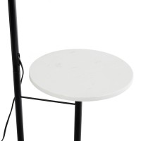 GLOBOSTAR® CORDELIA 02026 Μοντέρνο Επιδαπέδιο Φωτιστικό με Ντουί 1 x E27 AC 220-240V IP20 - Μαύρο & Λευκό - Μ30 x Π38 x Υ180cm
