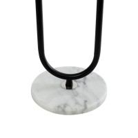 GLOBOSTAR® CORDELIA 02026 Μοντέρνο Επιδαπέδιο Φωτιστικό με Ντουί 1 x E27 AC 220-240V IP20 - Μαύρο & Λευκό - Μ30 x Π38 x Υ180cm