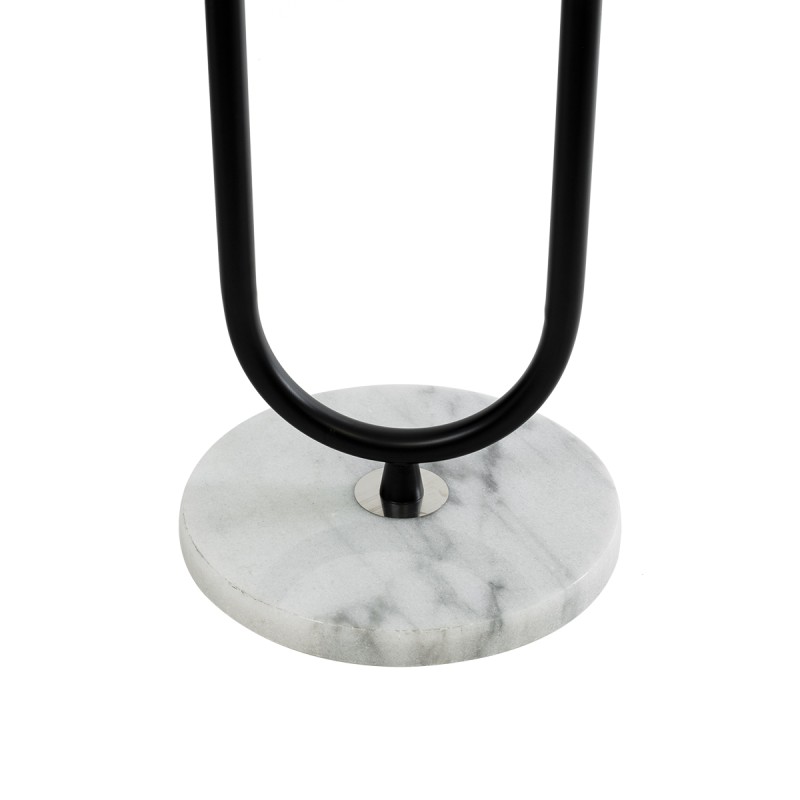 GLOBOSTAR® CORDELIA 02026 Μοντέρνο Επιδαπέδιο Φωτιστικό με Ντουί 1 x E27 AC 220-240V IP20 - Μαύρο & Λευκό - Μ30 x Π38 x Υ180cm