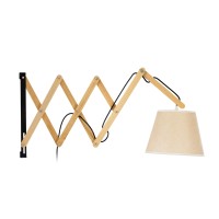 GLOBOSTAR® TALISHA 02028 Μοντέρνο Φωτιστικό Τοίχου - Απλίκα με Ντουί 1 x E27 AC 220-240V IP20 - Μπεζ - Μ100 x Π15 x Υ36cm