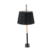 GLOBOSTAR® KELSIE 02029 Μοντέρνο Επιδαπέδιο Φωτιστικό με Ντουί 1 x E27 AC 220-240V IP20 - Μαύρο & Μπεζ - Μ40 x Π125 x Υ140cm