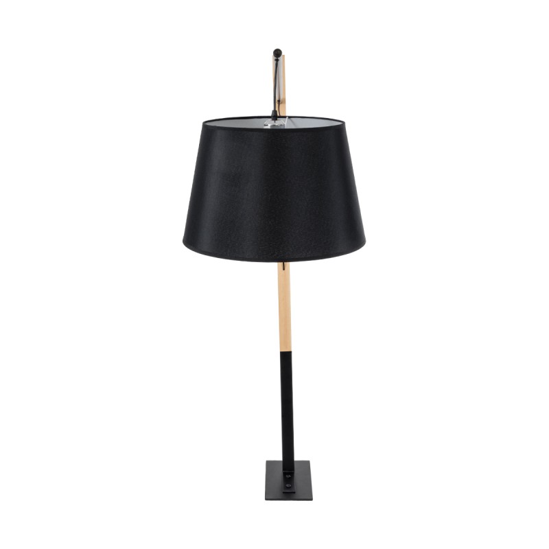 GLOBOSTAR® KELSIE 02029 Μοντέρνο Επιδαπέδιο Φωτιστικό με Ντουί 1 x E27 AC 220-240V IP20 - Μαύρο & Μπεζ - Μ40 x Π125 x Υ140cm