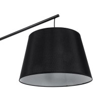 GLOBOSTAR® KELSIE 02029 Μοντέρνο Επιδαπέδιο Φωτιστικό με Ντουί 1 x E27 AC 220-240V IP20 - Μαύρο & Μπεζ - Μ40 x Π125 x Υ140cm