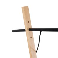 GLOBOSTAR® KELSIE 02030 Μοντέρνο Επιδαπέδιο Φωτιστικό με Ντουί 1 x E27 AC 220-240V IP20 - Μαύρο & Μπεζ - Μ40 x Π125 x Υ140cm