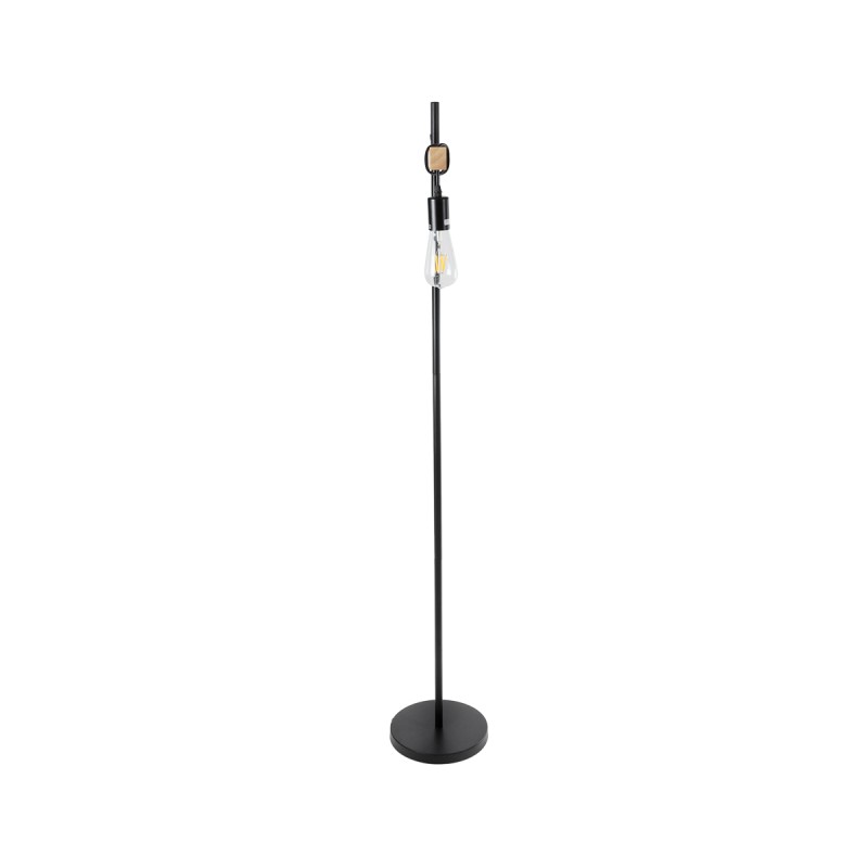 GLOBOSTAR® MINDELO 02033 Μοντέρνο Επιδαπέδιο Φωτιστικό με Ντουί 1 x E27 AC 220-240V IP20 - Μαύρο & Μπεζ - Μ35 x Π24 x Υ150cm