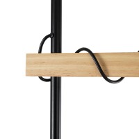 GLOBOSTAR® MINDELO 02033 Μοντέρνο Επιδαπέδιο Φωτιστικό με Ντουί 1 x E27 AC 220-240V IP20 - Μαύρο & Μπεζ - Μ35 x Π24 x Υ150cm